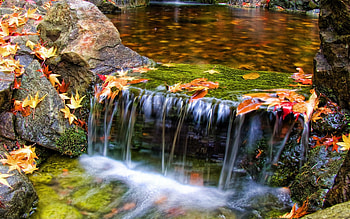 mini waterfall HD wallpaper