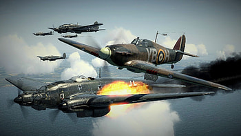 Battle of Britain, Hurricain, HE111, Warbird HD wallpaper