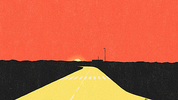 Sunset Evening Road Desert , road, sunset, desert, evening, artist, artwork, digital-art HD wallpaper