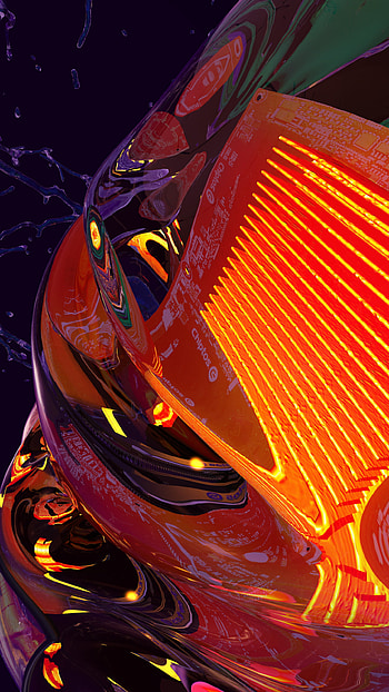Chiptos X Wires Mobile Android Abstract NFT Background Gloss Glass Orange HD phone wallpaper