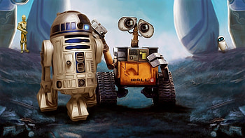WALLÂ·E, Pixar Animation Studios, Star Wars, Robot, Movies, R2 D2, Crossover / and Mobile Backgrounds HD wallpaper