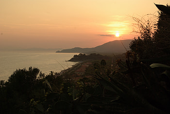 Corsica sunset, nature, lake, beaches HD wallpaper