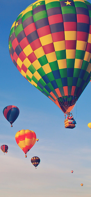 Hot air balloon party, Nature's celebration, Sky wonder, X HD phone wallpaper