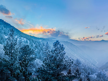 Winter, Nature, Trees, Mountains, Clouds, Snow Covered, Snowbound HD wallpaper
