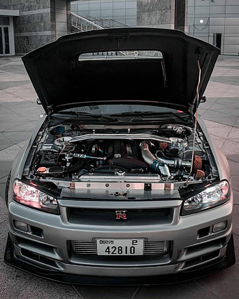 Skyline R34, automotive lighting, GTR, vehicle registration plate HD phone wallpaper