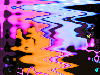 Needle jpg, blue, pink, kolors, orange, reflections HD wallpaper