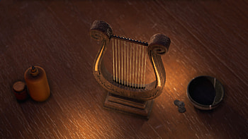 Lyre music, Greek lyre prop, Dimitriy Zub, Artstation HD wallpaper