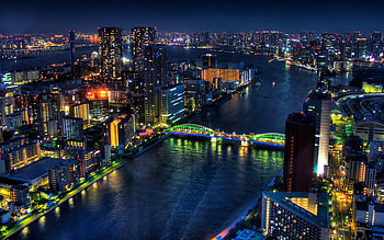 Landscape, Cities, Night HD wallpaper