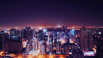 Cities, View From Above, Dubai, Night City, City Lights, Megapolis, Megalopolis, United Arab Emirates HD wallpaper