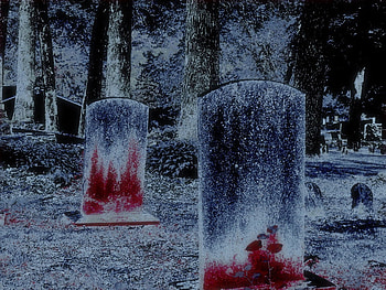 Graves in blood, gothic, graves, old, darkness, blood, bloody HD wallpaper
