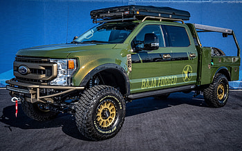 Ford F-250, exterior, green F-250, F-250 tuning, Crew Cab XLT, F-250 Baja Forged, American cars, Ford HD wallpaper