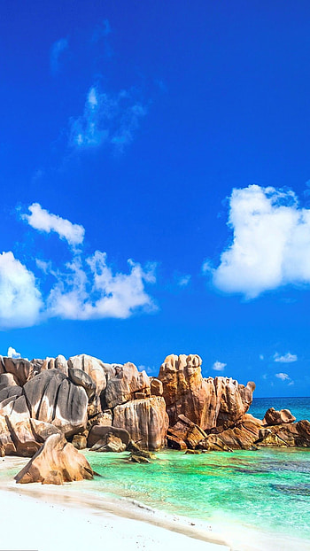 Stone beach, , sky HD phone wallpaper