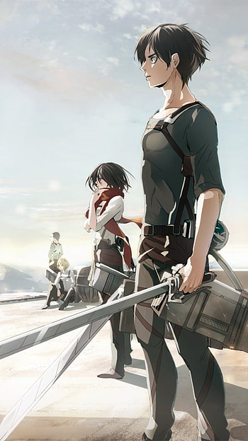 Eren Yeager, Mikasa Ackerman, Levi Ackerman, Armin Arlert, Historia Reiss, Anime, Attack on Titan, Eren & Mikasa HD phone wallpaper