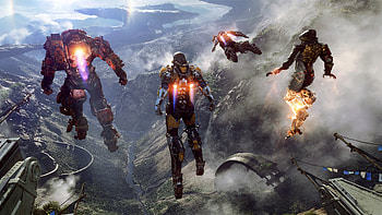 Anthem, video game, soldiers, flight above valley, 2018 HD wallpaper