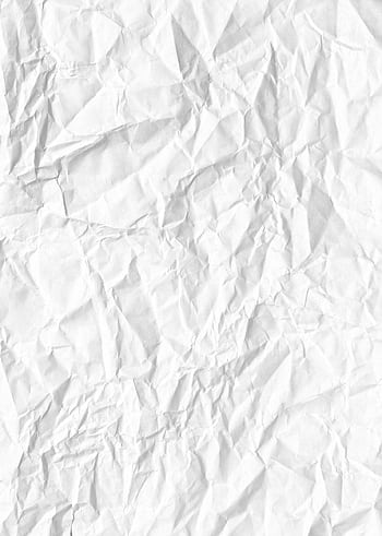 High-resolution close-up of crumpled white paper texture with ample copy space. HD phone wallpaper