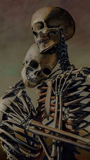 Skeleton, Couple HD phone wallpaper