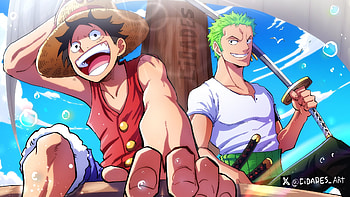 Monkey D. Luffy and Roronoa Zoro, Anime, One Piece, Monkey D. Luffy, Roronoa Zoro HD wallpaper