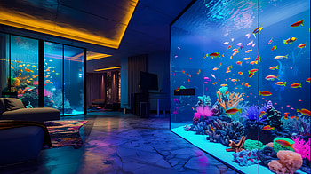 Vibrant Home Aquarium, aquarium HD wallpaper