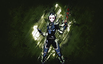 Fortnite Mechafusion Lexa Skin, Fortnite, main characters, green stone background, Mechafusion Lexa, Fortnite skins, Mechafusion Lexa Skin, Mechafusion Lexa Fortnite, Fortnite characters HD wallpaper