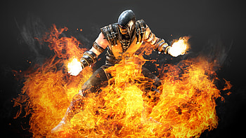 Hellfire Scorpion Mortal Kombat X Artwork, mortal-kombat, games, pc-games, xbox-games, ps-games, scorpion, deviantart HD wallpaper