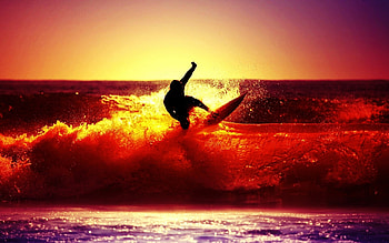 Sports, Landscape, Sunset, Sea HD wallpaper