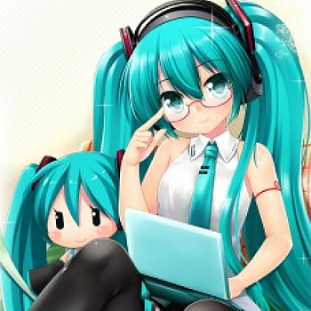 Hatsune Miku, pc, nice, doll, cg, hatsune, glasses, adorable, female, sweet, white, twintail, girl, green nhair, kawaii, anime girl, anime, pretty, green, twin tail, lovely, vocaloid, twin tails, long hair, miku hatsune, shirt, beauty, miku, vocaloids, twintails, , laptop, necktie, beautiful, tie, aptop HD wallpaper
