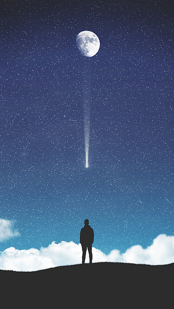 star, moon, fantasy, dream HD phone wallpaper