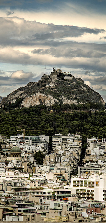 Mount Lycabettus, Athens HD phone wallpaper