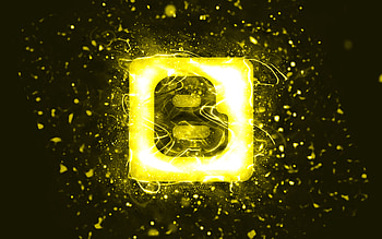 Blogger yellow logo, , yellow neon lights, creative, yellow abstract background, Blogger logo, social network, Blogger HD wallpaper
