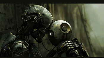 Robotic Bond: Parent & Child, Sci Fi, robot, child, technology HD wallpaper