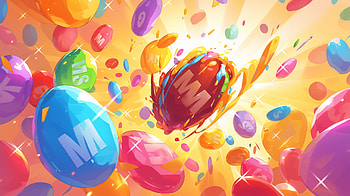 Colorful M&M's Candy Explosion, M&M's, candy, junk food, colorful, sweets HD wallpaper