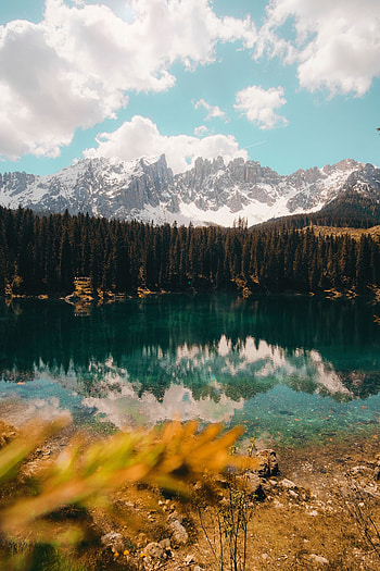 Nature, Sky, Mountains, Clouds, Lake, Reflection HD phone wallpaper