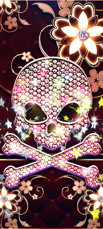 Classic pink Case, magenta, art, Luxury, Skull, Diamond, Premium HD phone wallpaper