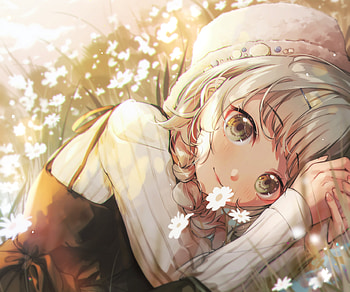 Sunlit Meadow Reverie — Quad Anime Girl, Anime, girl, anime girl HD wallpaper