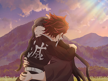 Nezuko & Tanjiro, Tanjiro Kamado, Nezuko Kamado, Anime, Demon Slayer: Kimetsu no Yaiba HD wallpaper