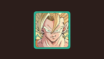 Vegito SSJ2 — Minimalist DBZ, Anime, Dragon Ball Z, Super Saiyan 2, Vegito (Dragon Ball), Minimalist Anime HD wallpaper
