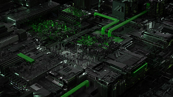 3D, Chip, Cpu, Processor, Scheme, Acid HD wallpaper
