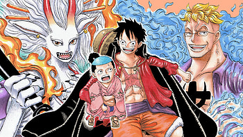 Kozuki Momonosuke Marco Monkey D. Luffy Yamato One Piece HD wallpaper