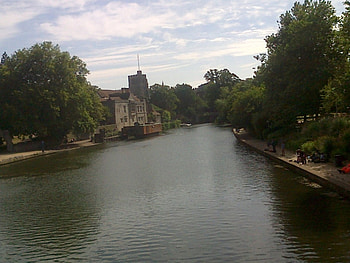 the River medway at Maidstone, from, bridge, river, medway HD wallpaper