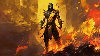 Scorpion Mortal Kombat 2023, scorpion, mortal-kombat, games, artwork, digital-art, art HD wallpaper