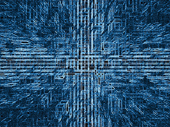 Abstract, blue circuitry pattern HD wallpaper