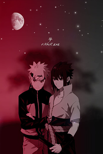 Naruto, red, sky HD phone wallpaper