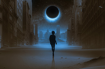 Art, Silhouette, Full Moon, Mystical, Mystic HD wallpaper