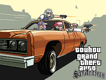 anime gta ftw :), gta, anime, orange, car HD wallpaper