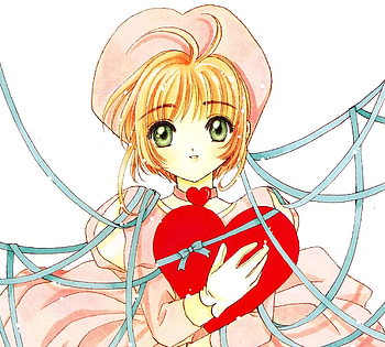 Heart, anime girl, cute, Sakura Kinomoto HD wallpaper