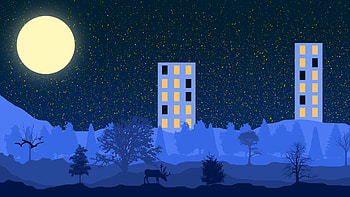 Night City Minimal, minimalist, minimalism, artist, artwork, digital-art HD wallpaper