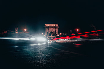 Night, Lights, Dark, Road, Long Exposure HD wallpaper