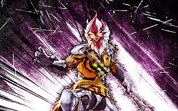 Wukong, grunge art, 2021 games, Fire Battlegrounds, Garena Fire characters, Wukong Skin, violet abstract rays, Garena Fire, Wukong Fire HD wallpaper