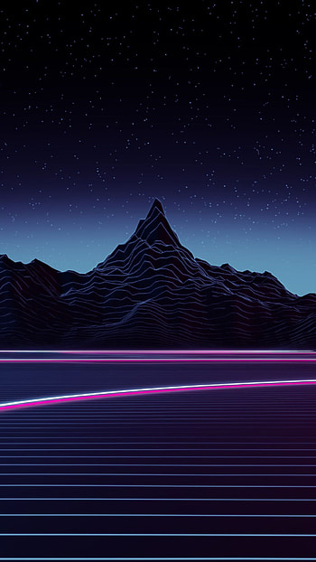 Mountain, Glow in the Dark HD phone wallpaper