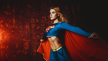 Supergirl, girl model, pretty, cosplay, 2018 HD wallpaper